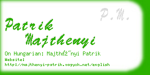 patrik majthenyi business card